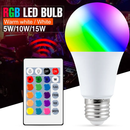 Rgb Led Remote Control Bulb | Rgb Light Bulb Remote | 220v Led Bulb