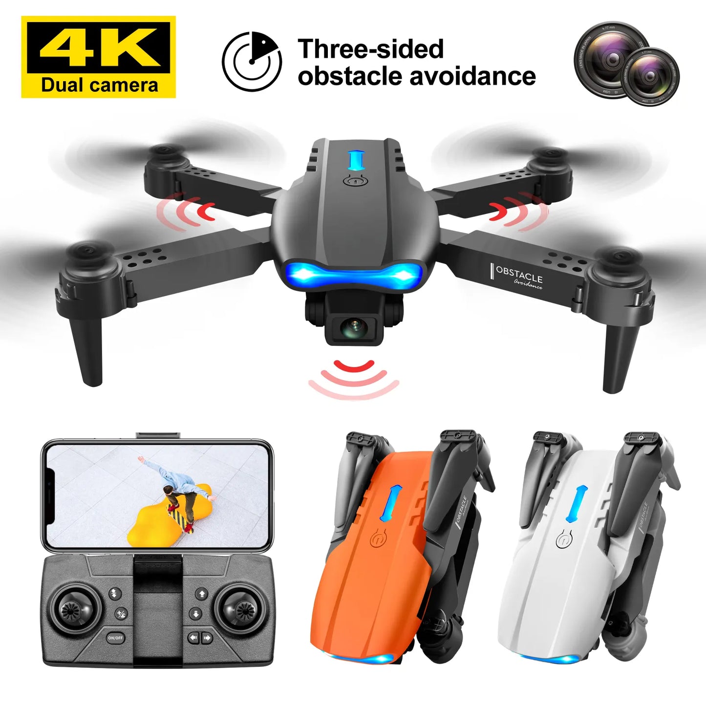 E99 K3 Pro HD 4k Drone Dual Camera High Hold Mode Foldable Mini RC